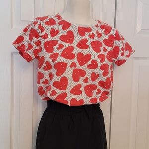 NEXT UK - Hearts crewneck T-shirt